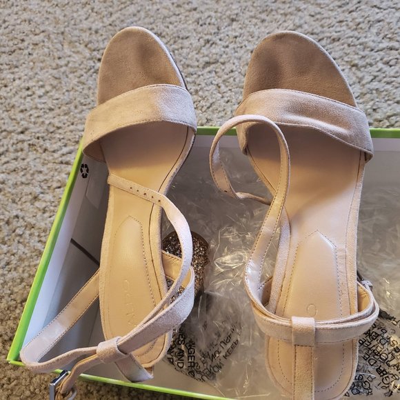 ALDO rose gold glitter sandals, size 7 - Picture 2 of 3